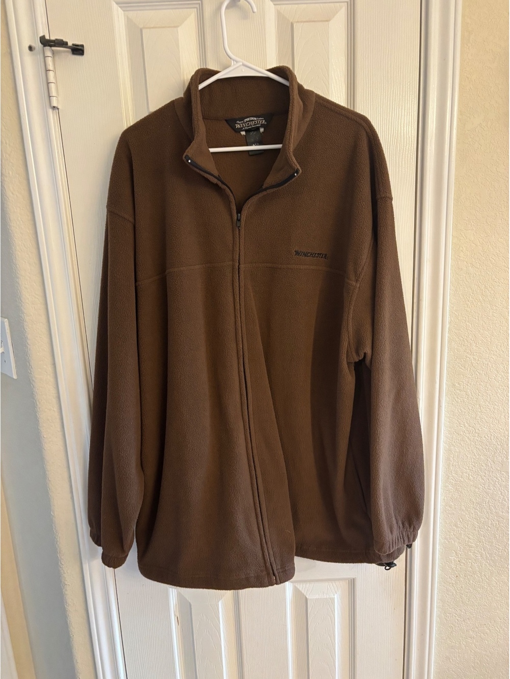 Vintage Winchester Rugged Sportsman Men's 2XL Brown Full Zip Fleece Coat